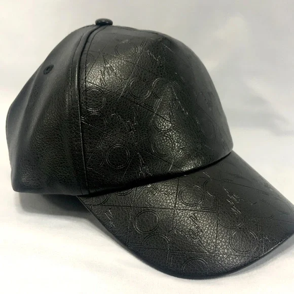 Walt Disney World 50th Anniversary Logo Black Baseball Cap Hat Faux Leather NEW - Picture 4 of 4